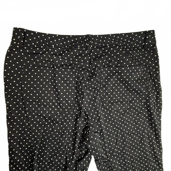 Chaps Women's Black Polka Dot Casual Pants size 14 - Picture 3 of 4